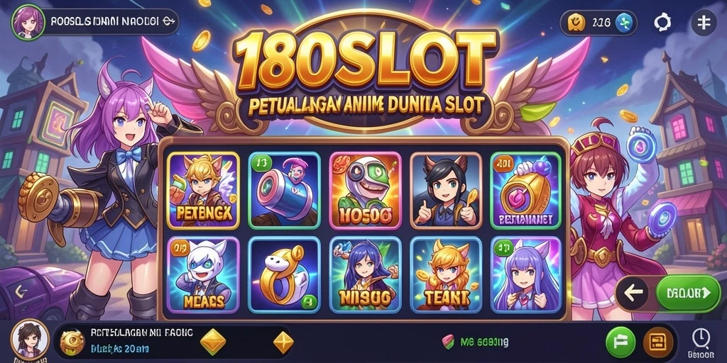 Gameplay menarik dari 180SLOT dengan karakter anime yang menghibur.