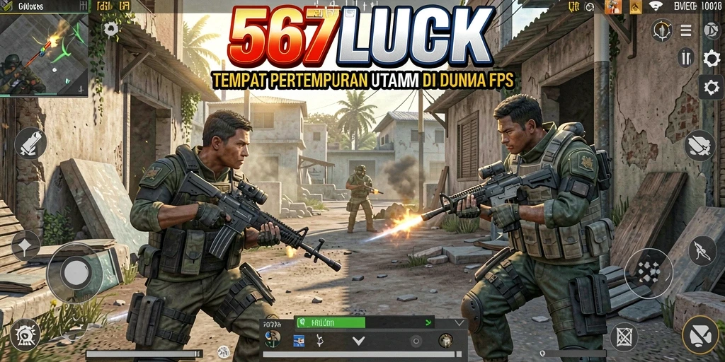 Tampilan gameplay seru di 567LUCK dengan aksi tembak-menembak.