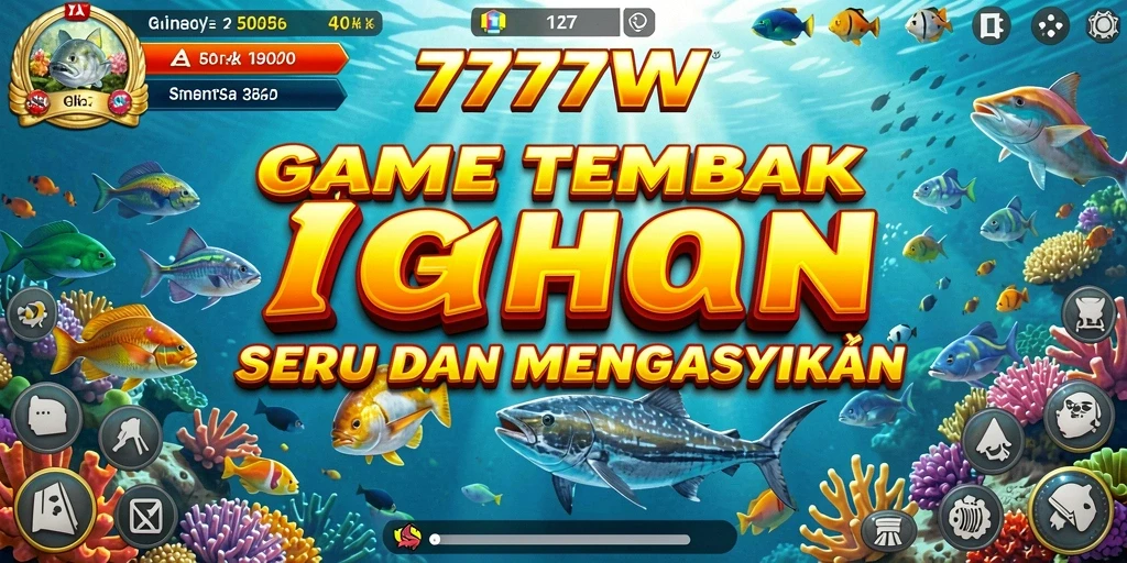 Tampilan gameplay menembak ikan yang seru di 7777W.