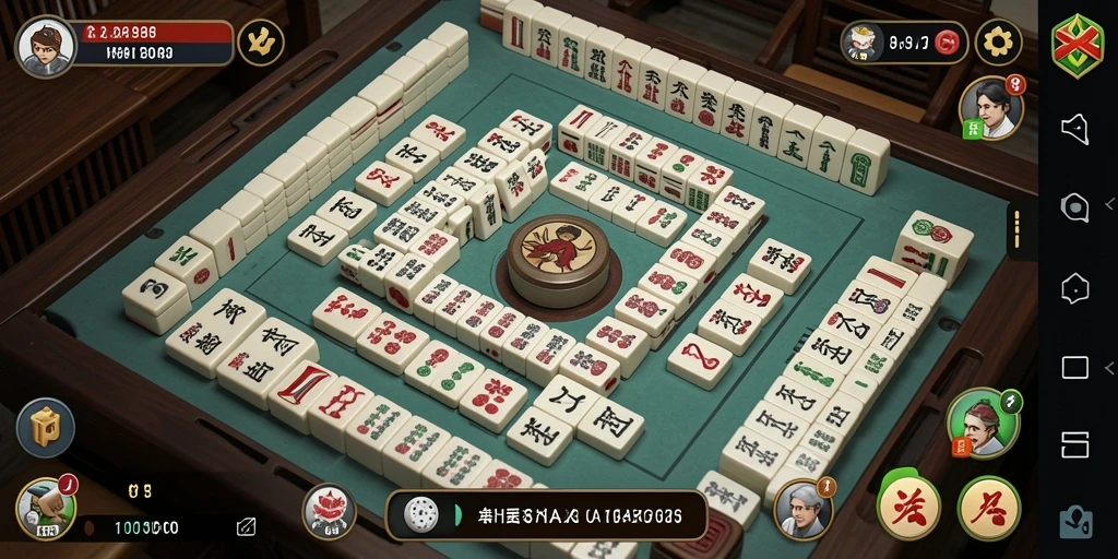 Tampilan gameplay Mahjong yang menarik dalam aplikasi AFAF.