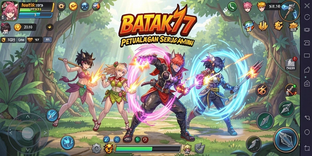 Tampilan gameplay menarik yang menampilkan aksi seru dari BATIK77.