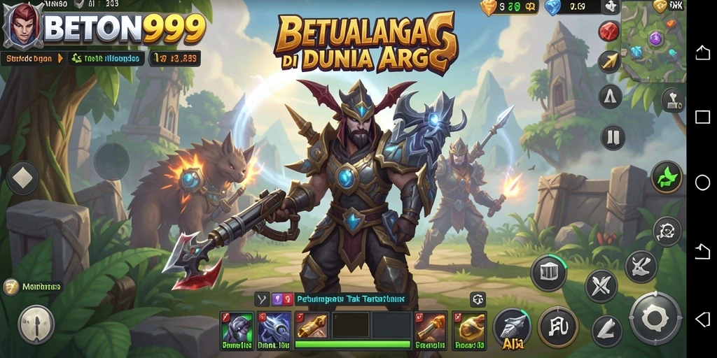 Tampilan gameplay menarik di dunia fantasi BETON999.
