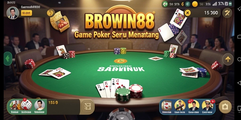 Gameplay menarik di BROWIN88 menampilkan pemain beraksi dalam permainan poker.