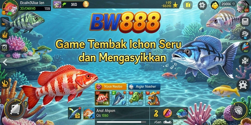 Tangkapan layar utama BW888 menampilkan aksi menyenangkan dari gameplay Tembak Ikan.