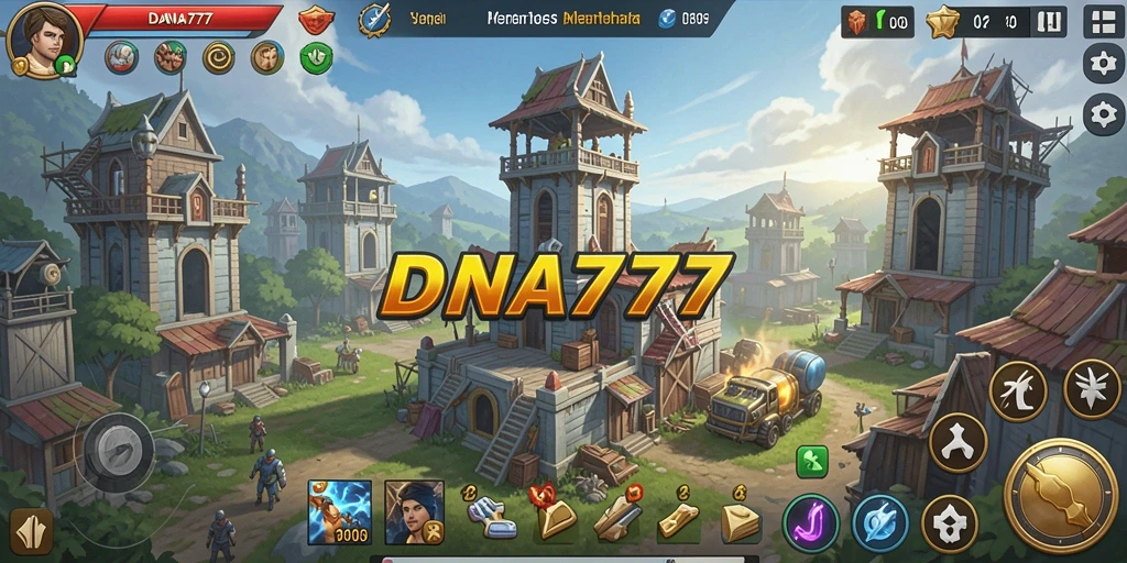 Tampilan menakjubkan dari gameplay Tower Defense di DANA777.