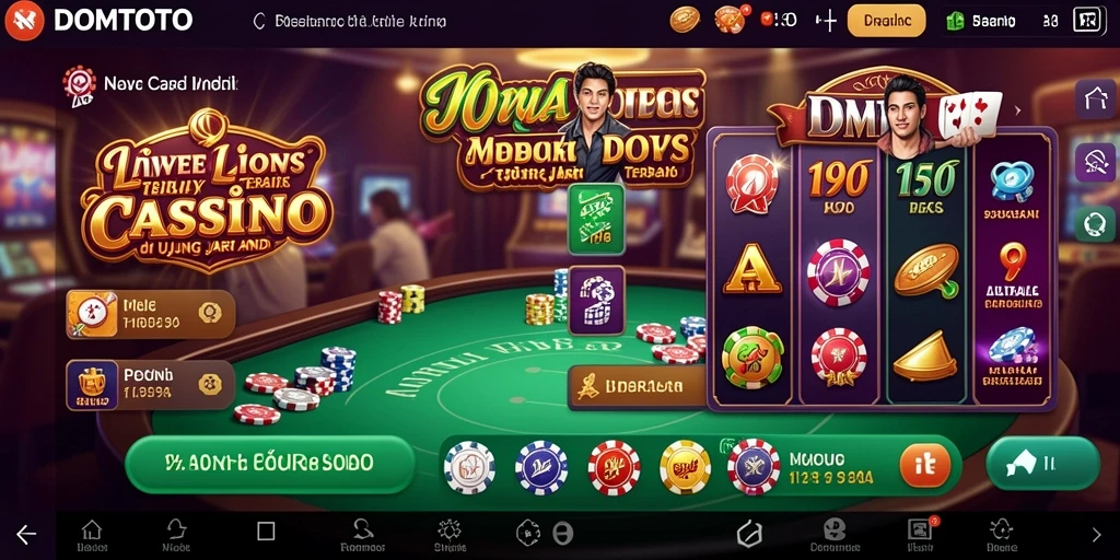 Screenshot gameplay <strong>DOMTOTO</strong> menunjukkan suasana Live Casino yang mendebarkan.