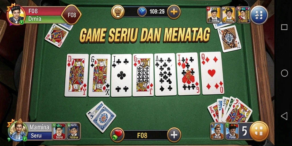 Tangkapan layar F08 menunjukkan gameplay seru domino.