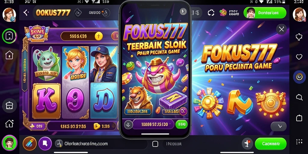 Screenshot FOKUS777 menampilkan gameplay slot yang menarik dan penuh warna.