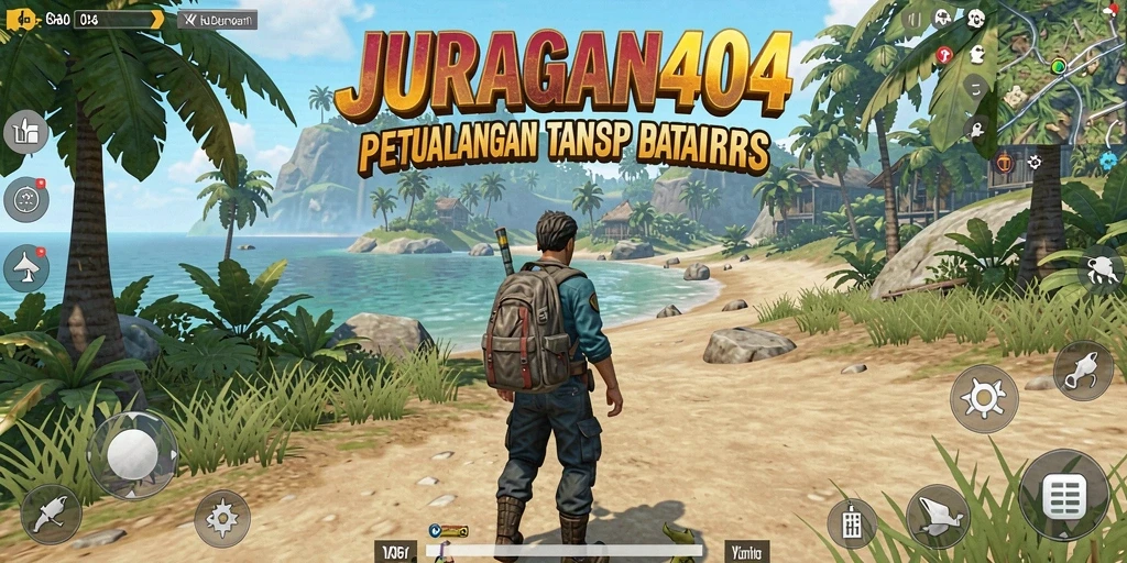 Tampilan gameplay JURAGAN404 dalam dunia terbuka yang luas.