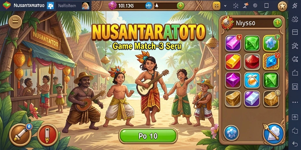 Tampilan gameplay seru dari NUSANTARATOTO yang penuh warna.