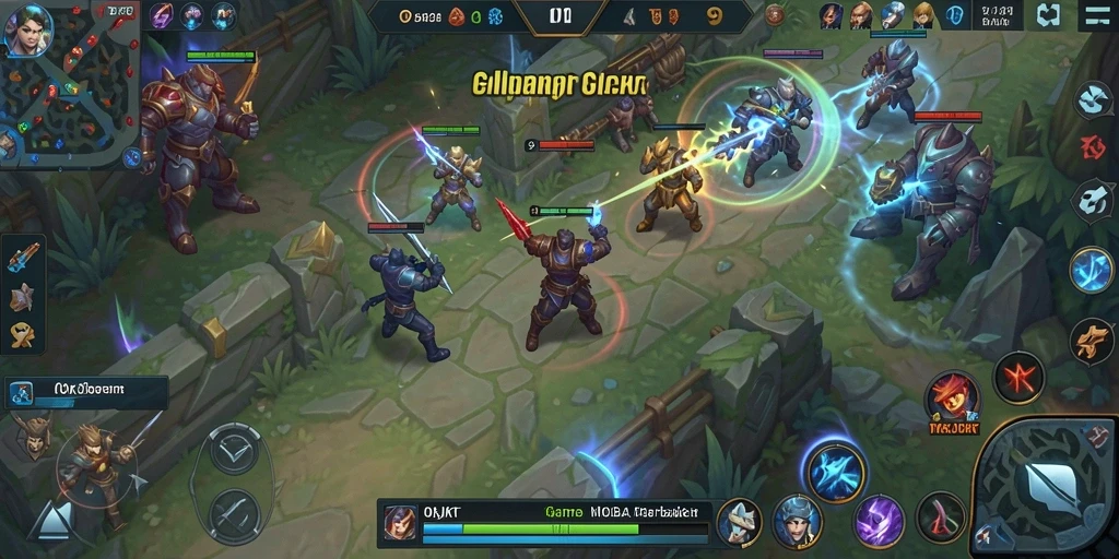 Tampilan gameplay seru dari OKJKT di arena pertempuran.