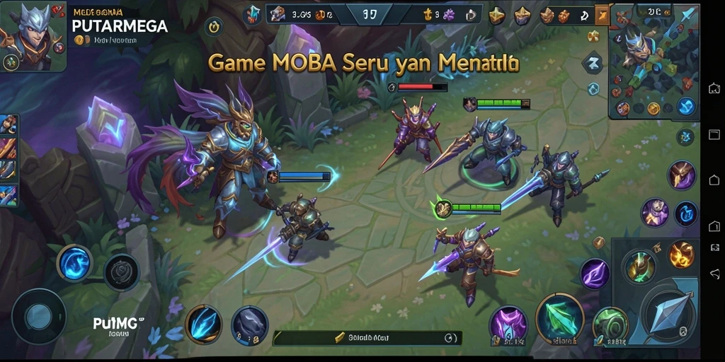 Tampilan gameplay seru dalam PUTARMEGA dengan strategi tim yang mendebarkan.
