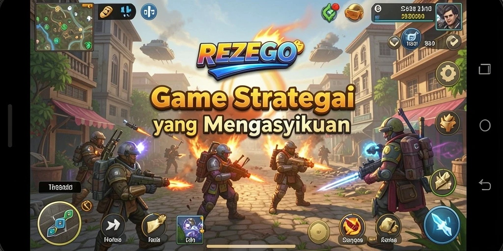 Gambaran gameplay menarik dalam REZEGO dengan pertarungan strategi.