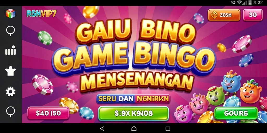 Tampilan gameplay RSNVIP7 yang seru dan penuh warna dalam permainan Bingo.