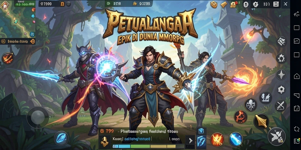 Tampilan gameplay RT99 yang memukau di dunia MMORPG.