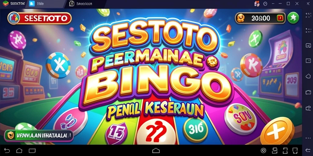 Tampilan seru gameplay Bingo di SESETOTO dengan animasi menarik.