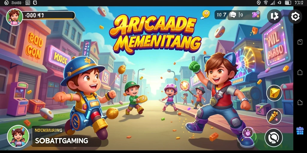 Screenshot utama SOBATGAMING menunjukkan aksi gameplay arcade yang mendebarkan.