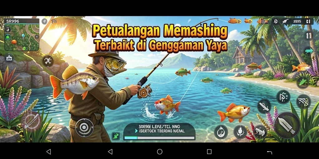 Tangkapan ikan besar dalam gameplay SR996 yang mendebarkan.