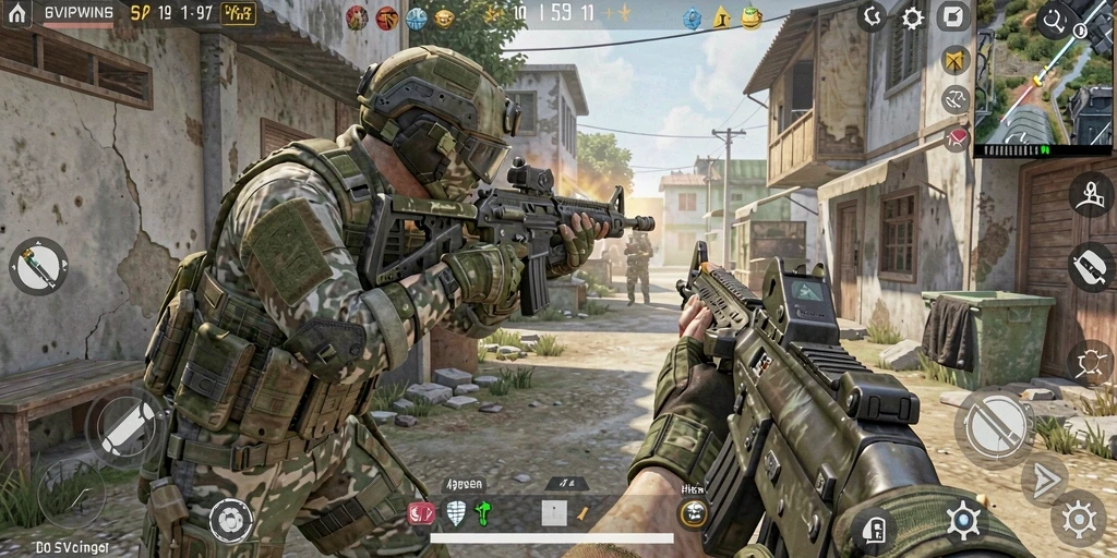 Tangkapan layar gameplay SVIPWINS menunjukkan aksi pertempuran yang mendebarkan.