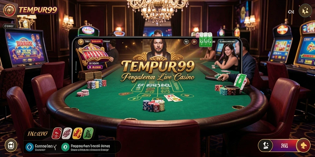 Tampilan menakjubkan dari gameplay Live Casino TEMPUR99.