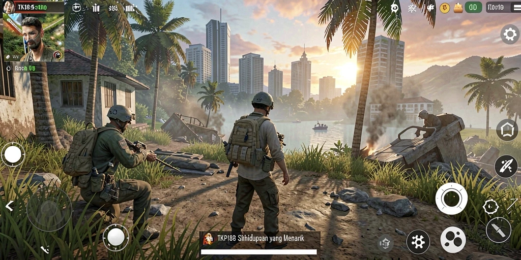 Tampilan utama TKP188 yang menunjukkan gameplay Simulation yang seru.