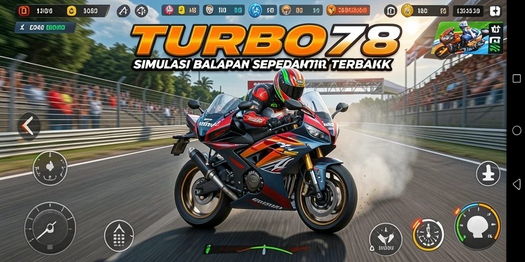 Tampilan gameplay TURBO78 yang mendebarkan dan realistis.