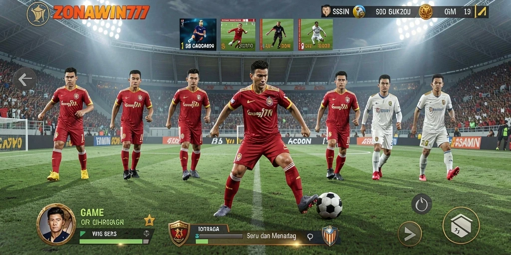 Tangkapan layar ZONAWIN777 menampilkan aksi olahraga yang seru dalam gameplay.